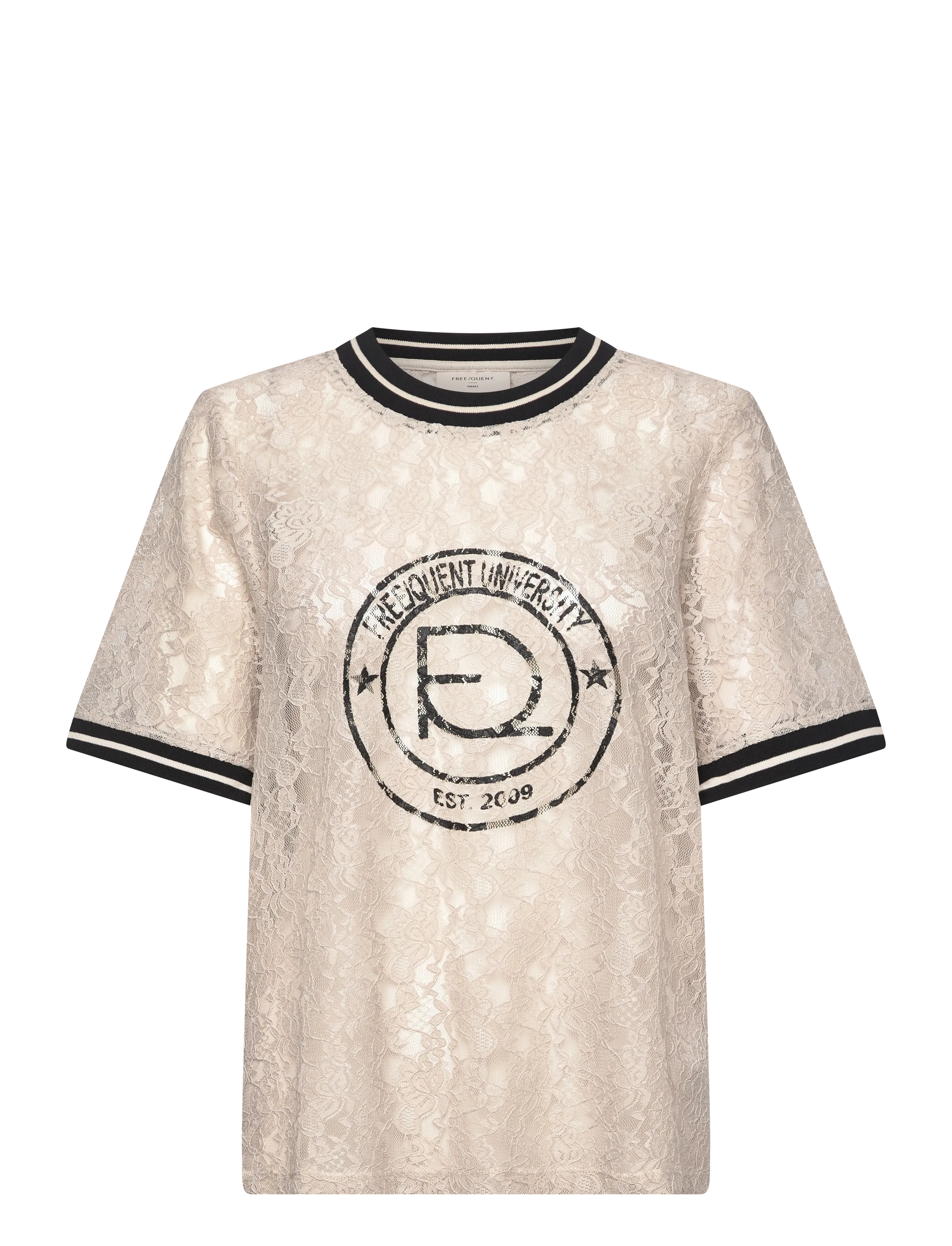 FREE/QUENT FQEICO-TEE - Freequent - MOONBEAM W. BLACK / white