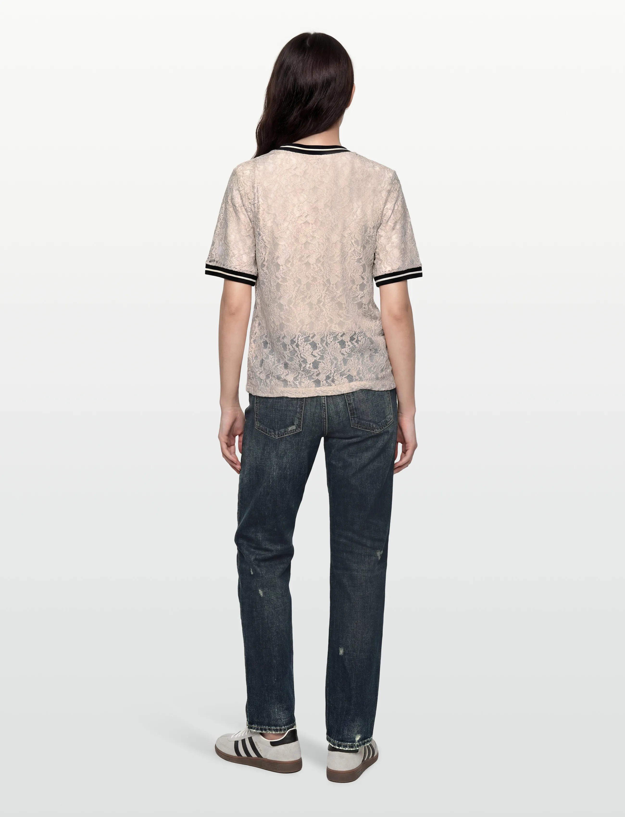 FREE/QUENT - FQEICO-TEE - t-shirts - moonbeam w. black - 4