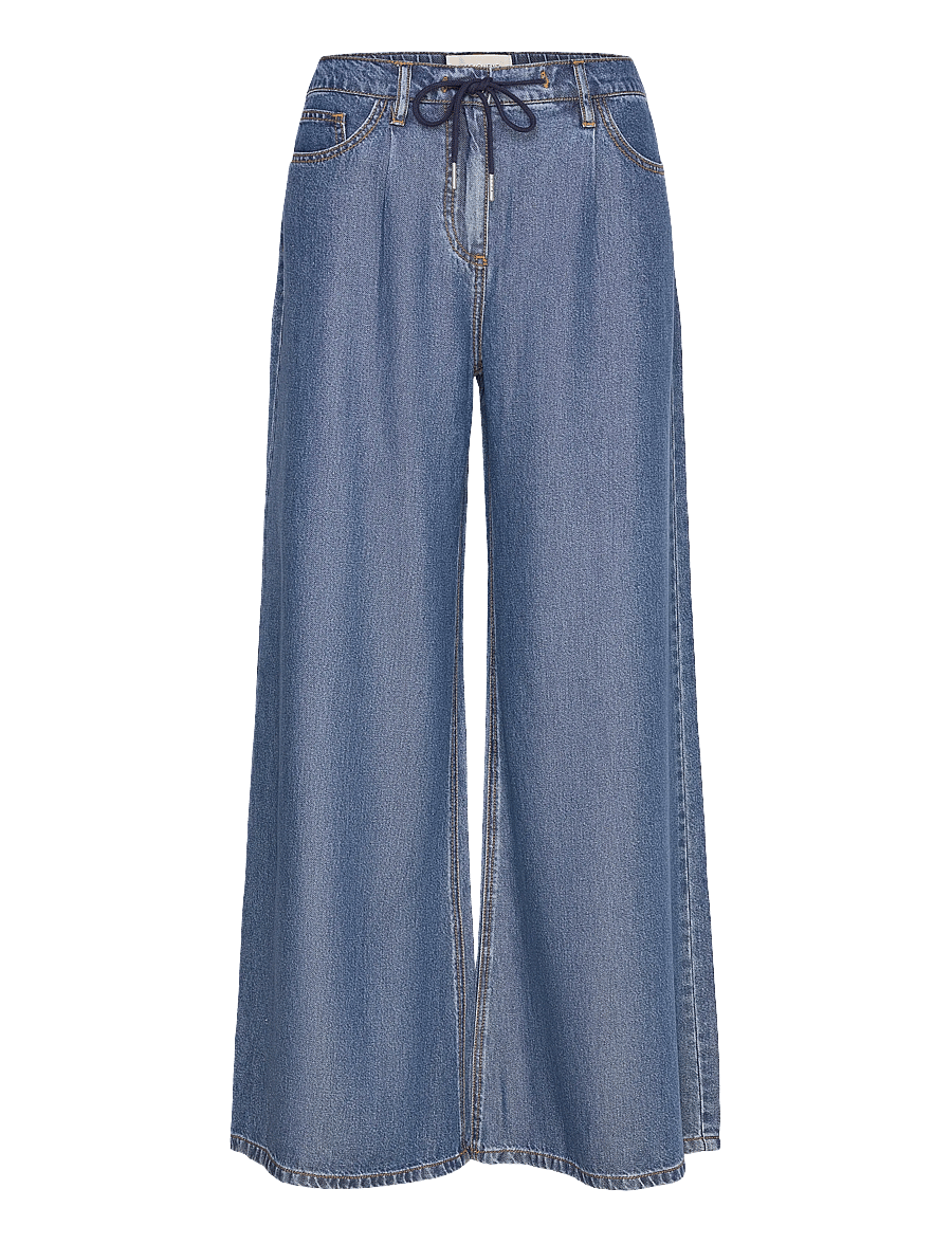 FREE/QUENT - FQMILO-PANTS - laia säärega teksad - medium blue denim - 1