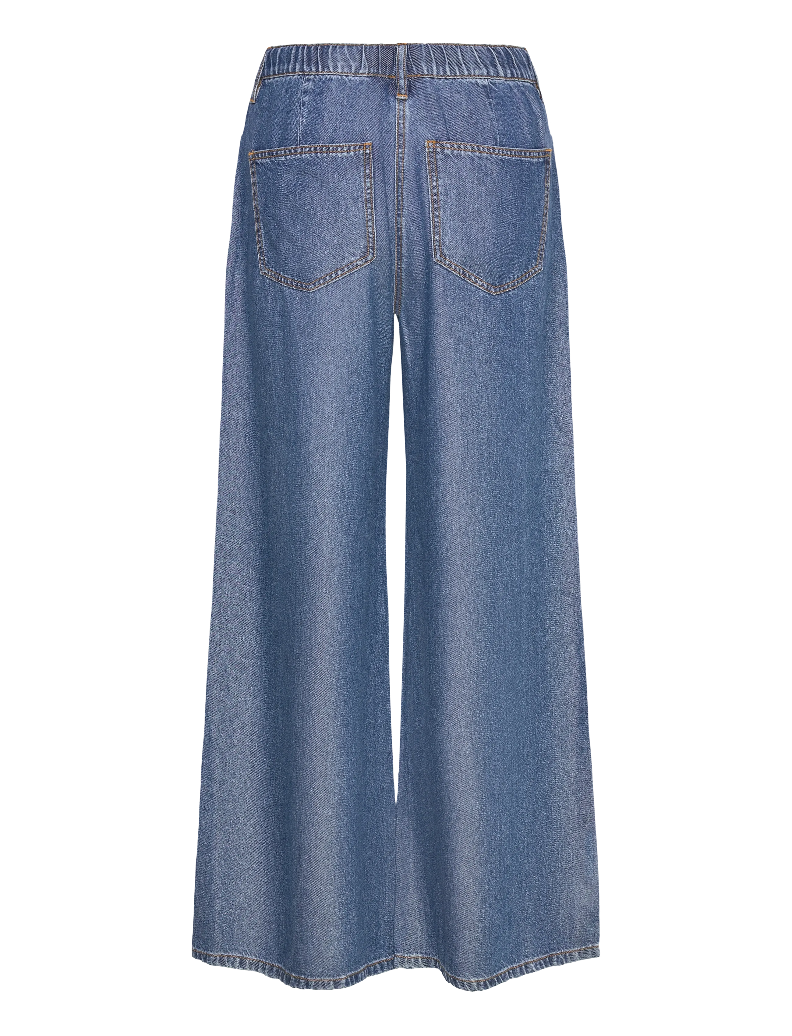 FREE/QUENT - FQMILO-PANTS - wide leg jeans - medium blue denim - 2