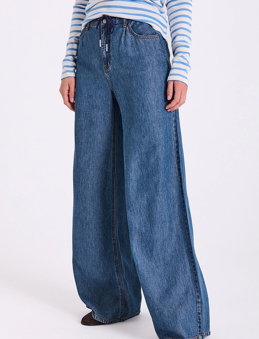 FREE/QUENT - FQMILO-PANTS - laia säärega teksad - medium blue denim - 3
