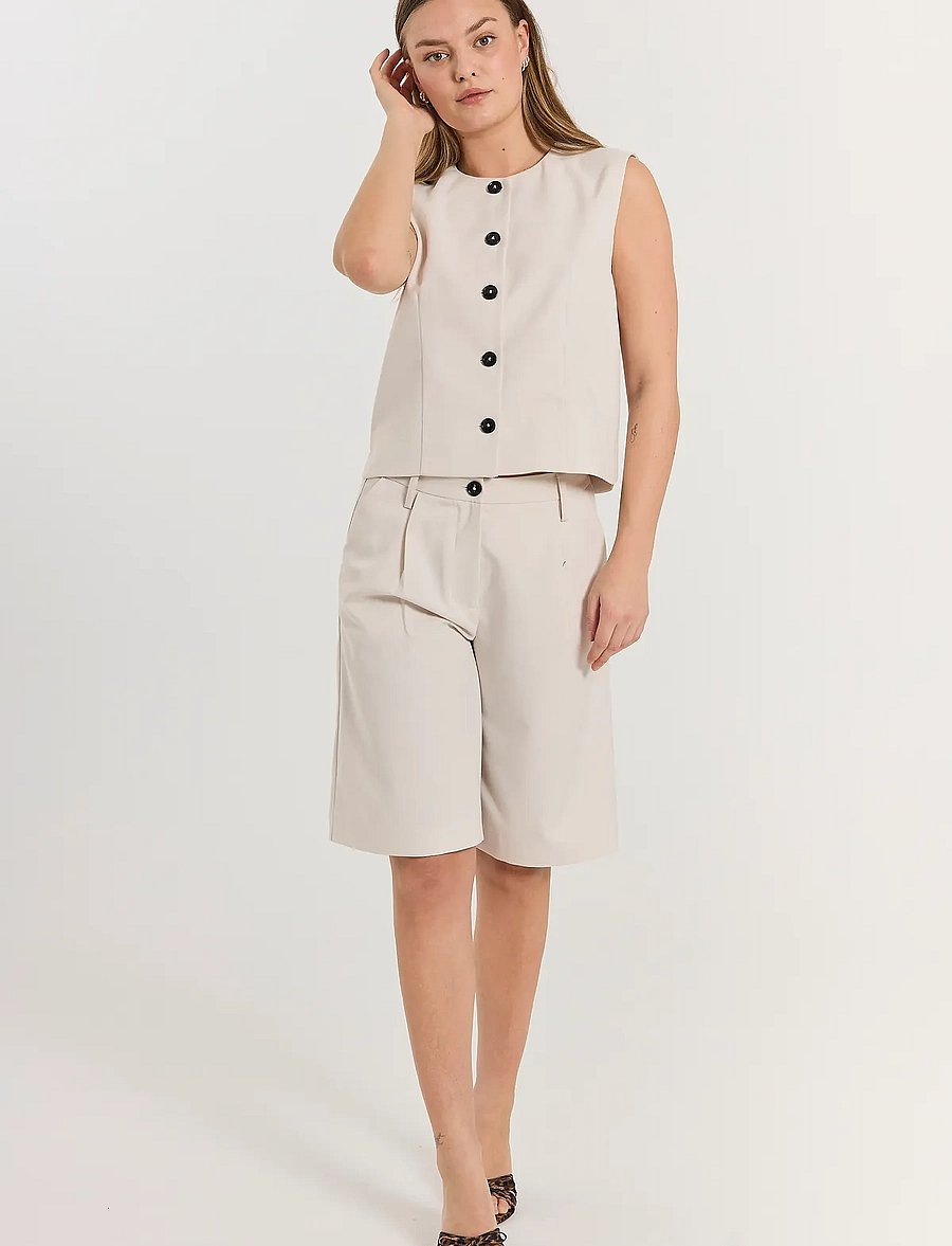 FREE/QUENT - FQMAEVE-WAISTCOAT - pukuliivit - moonbeam - 3