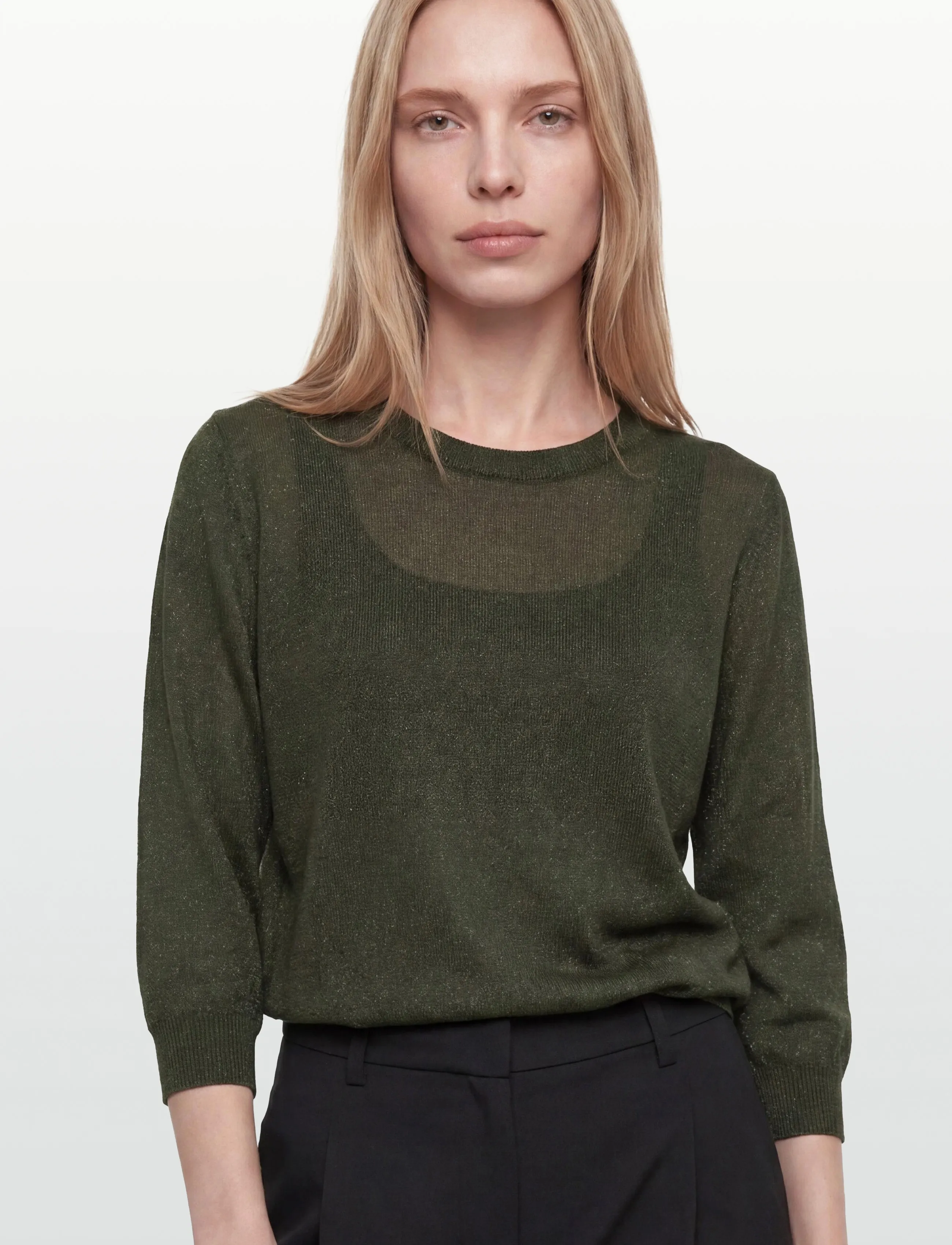 FREE/QUENT - FQBETTY-PULLOVER - stickade tröjor - kombu green - 3