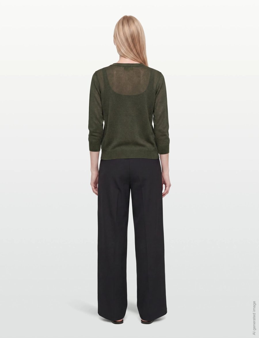 FREE/QUENT - FQBETTY-PULLOVER - stickade tröjor - kombu green - 4