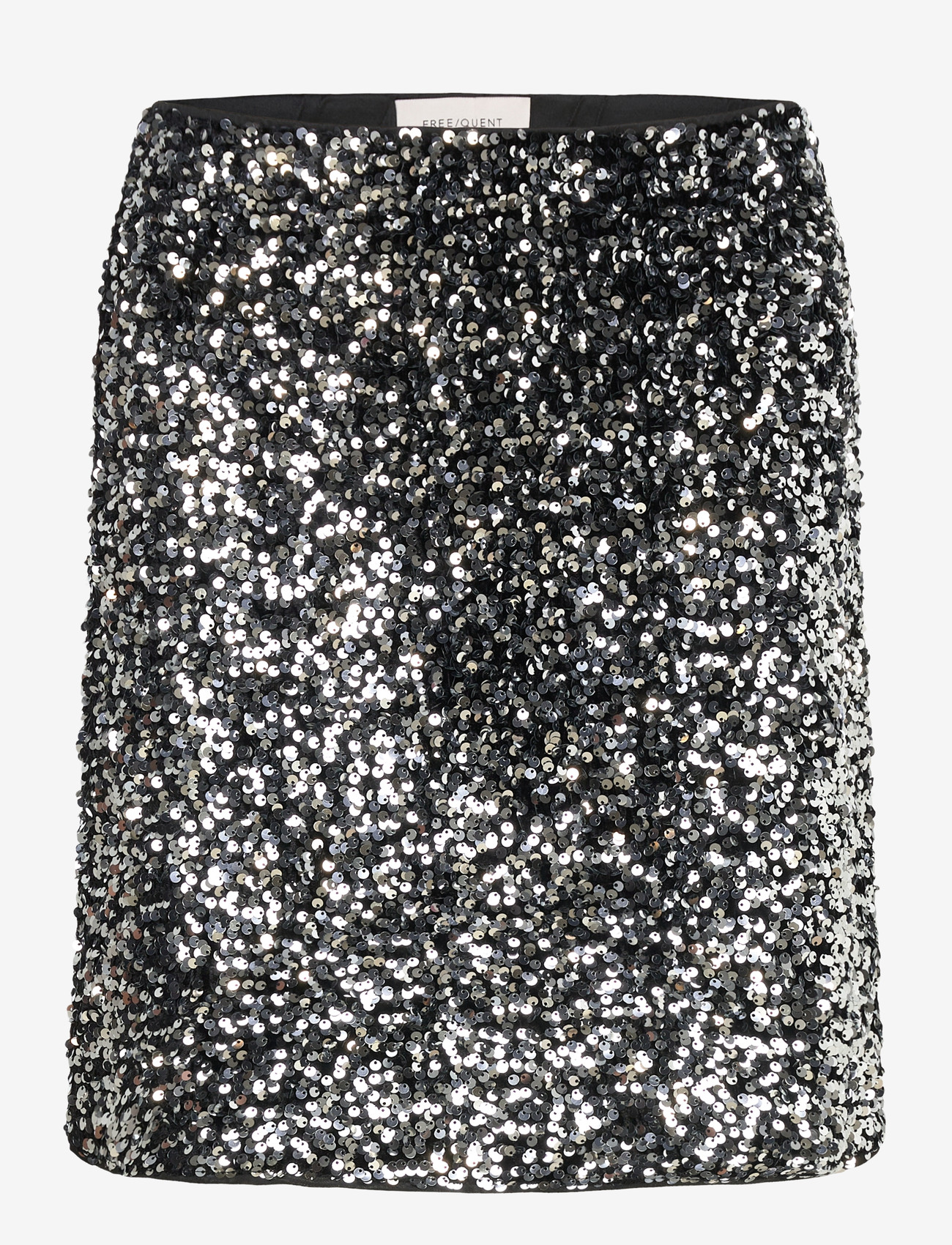 FREE/QUENT - FQLUNE-SKIRT - paillet nederdele - black w. silver - 0