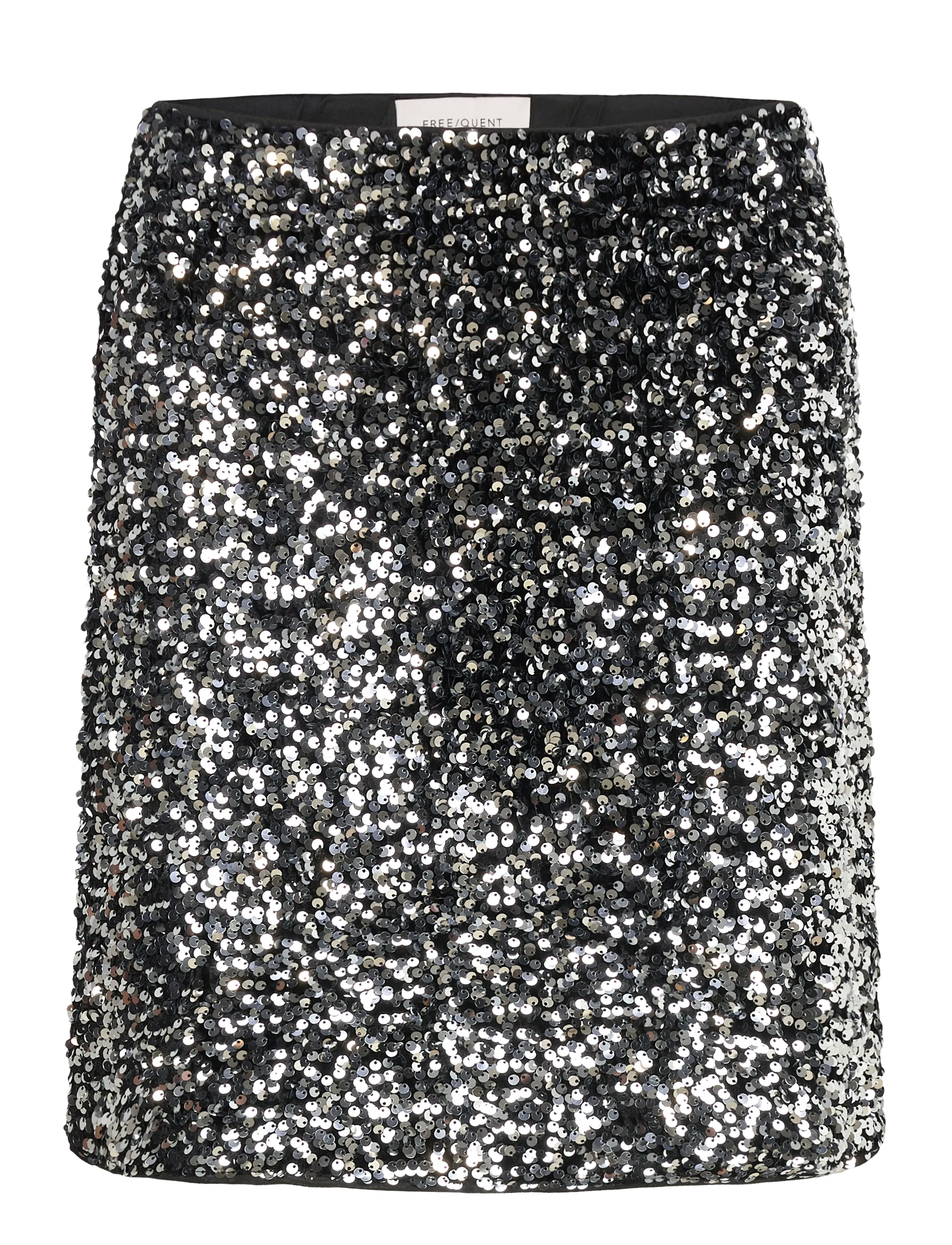 FREE/QUENT FQLUNE-SKIRT - Festtøj - BLACK W. SILVER / silver