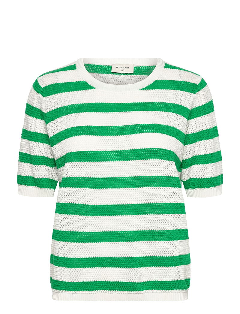 FREE/QUENT - FQDODO-PULLOVER - pullover - star off-white w. bright green - 1