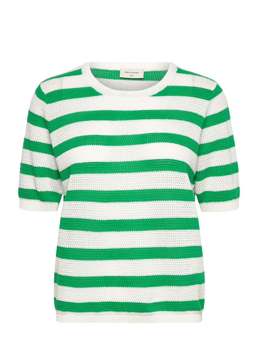 FREE/QUENT - FQDODO-PULLOVER - pullover - star off-white w. bright green - 1