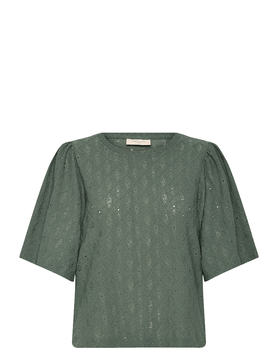 FREE/QUENT - FQKIONA-BLOUSE - kurzärmelige blusen - dark forest - 1