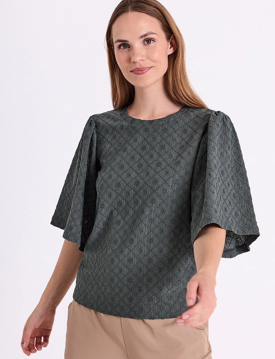 FREE/QUENT - FQKIONA-BLOUSE - kurzärmelige blusen - dark forest - 0