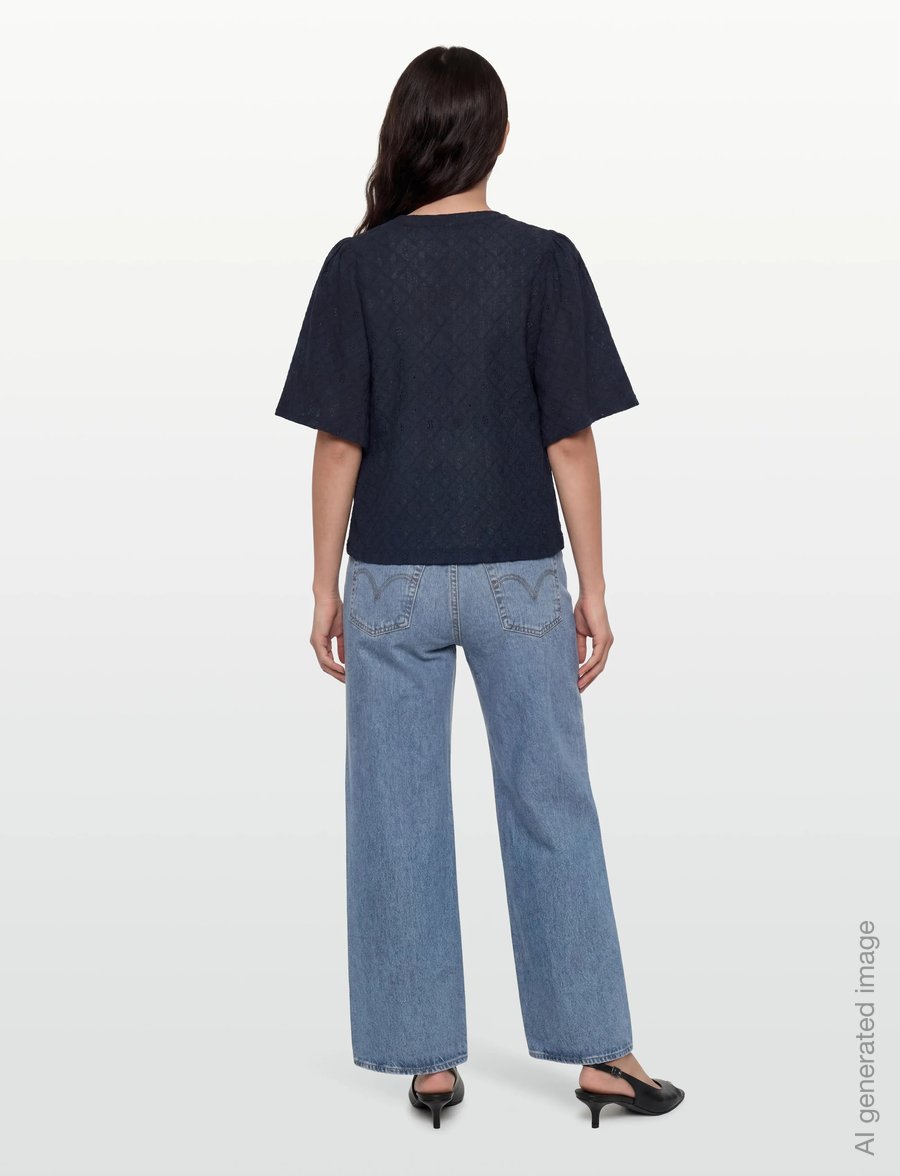 FREE/QUENT - FQKIONA-BLOUSE - lühikeste varrukatega pluusid - navy blazer - 4