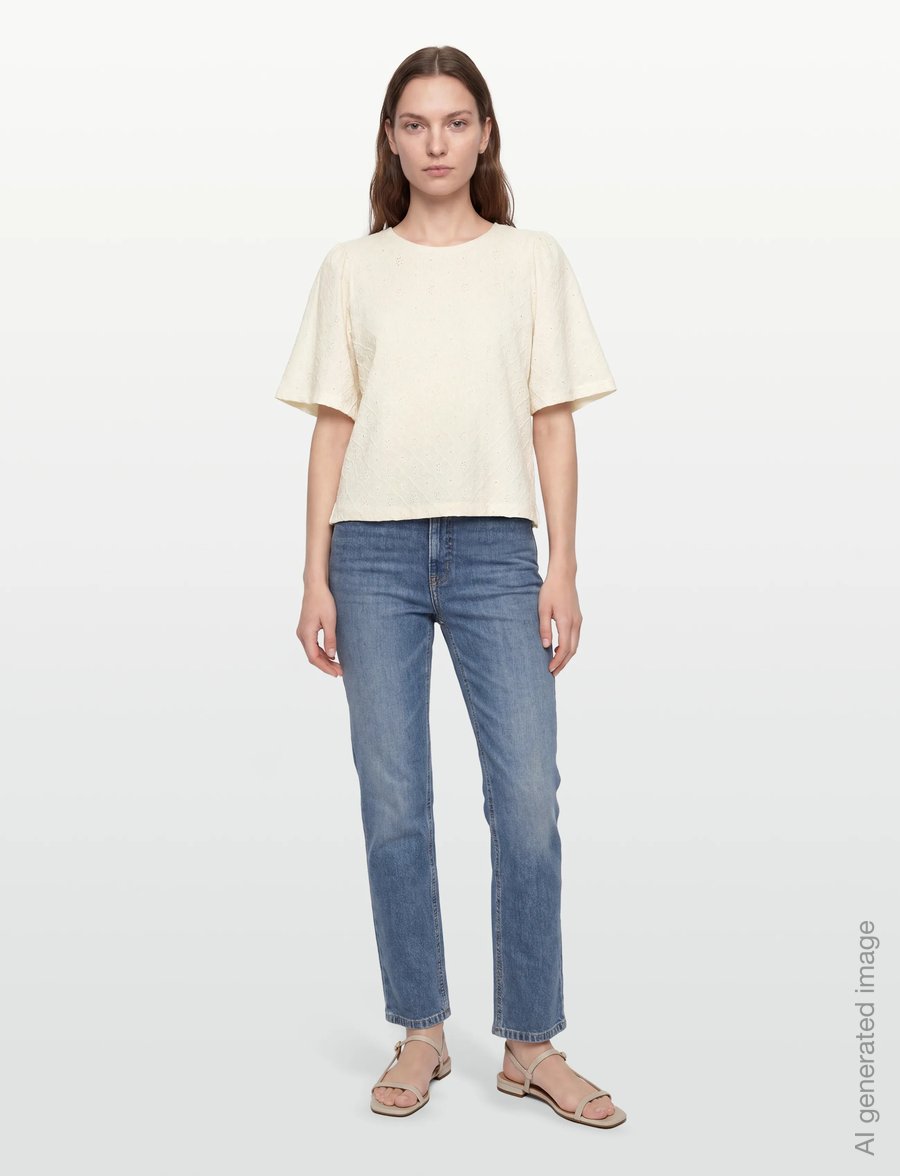 FREE/QUENT - FQKIONA-BLOUSE - lühikeste varrukatega pluusid - star off-white - 0