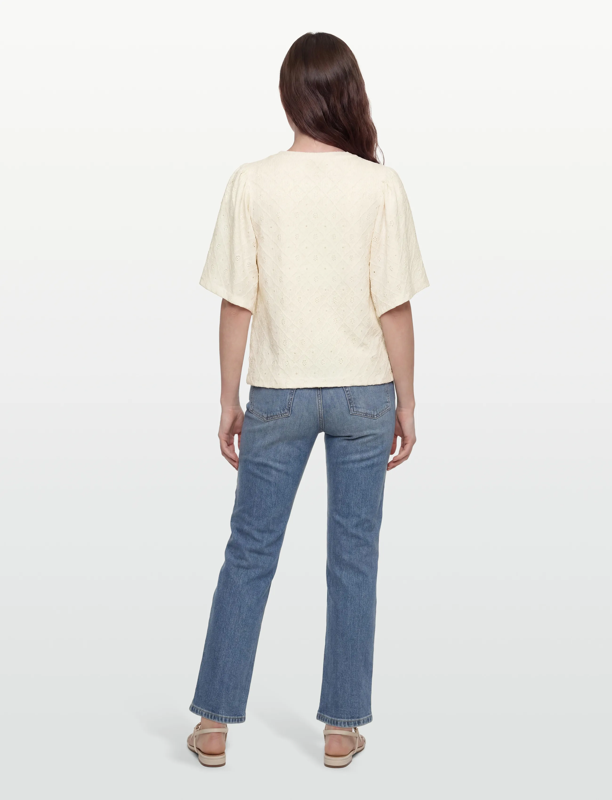 FREE/QUENT - FQKIONA-BLOUSE - kortærmede bluser - star off-white - 4