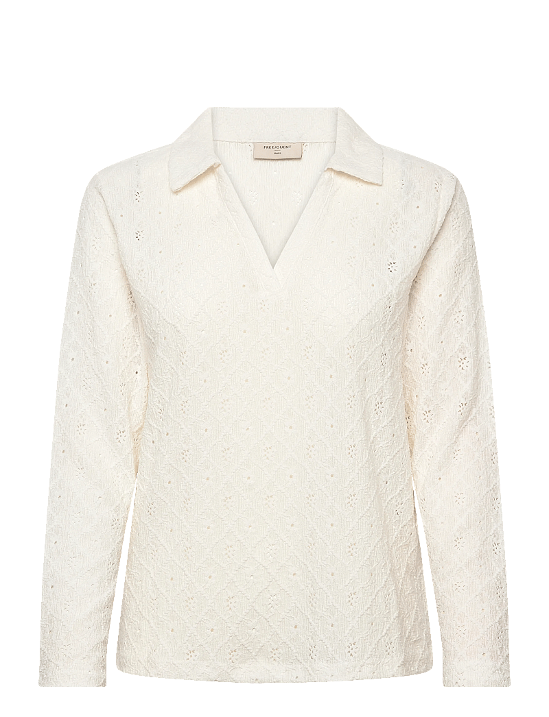 FREE/QUENT - FQKIONA-POLO - langärmlige blusen - star off-white - 1