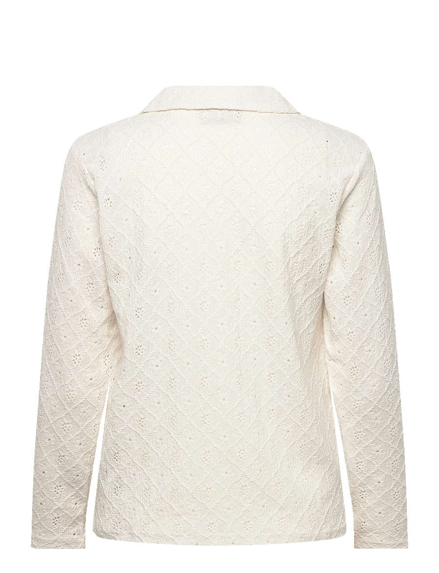 FREE/QUENT - FQKIONA-POLO - langärmelige blusen - star off-white - 2
