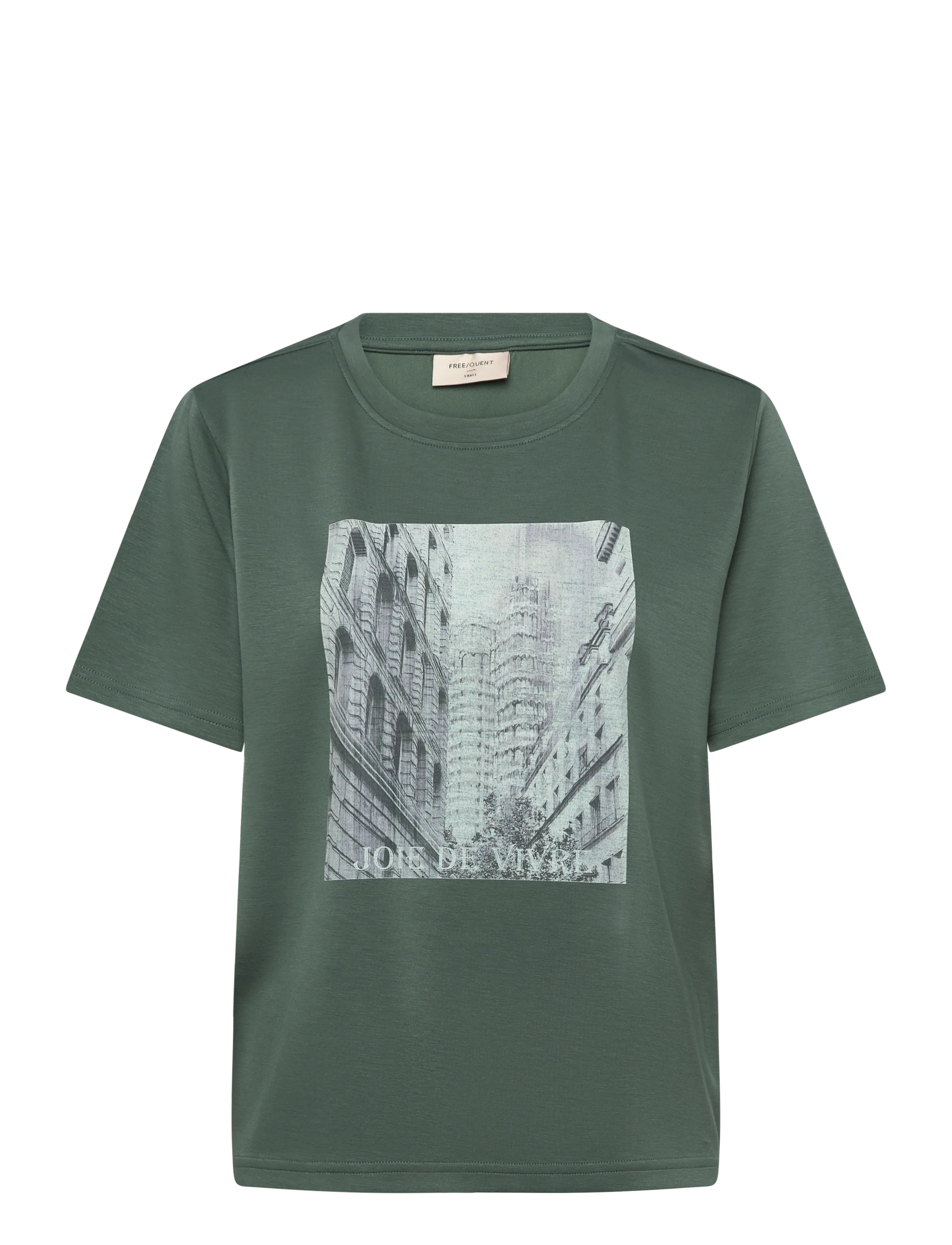 FREE/QUENT FQMALAK-TEE - FREE|QUENT - DARK FOREST W. BLACK / khaki/green