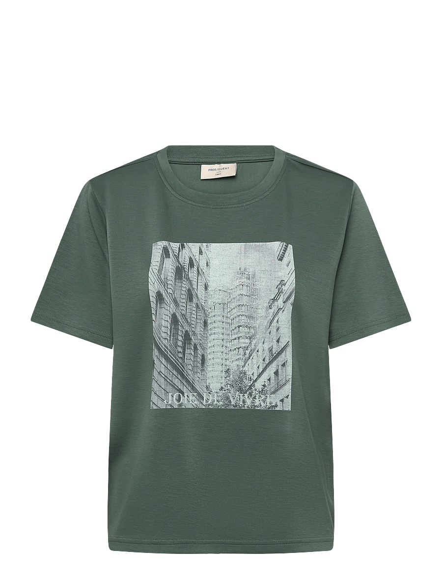 FREE/QUENT - FQMALAK-TEE - t-särgid - dark forest w. black - 1