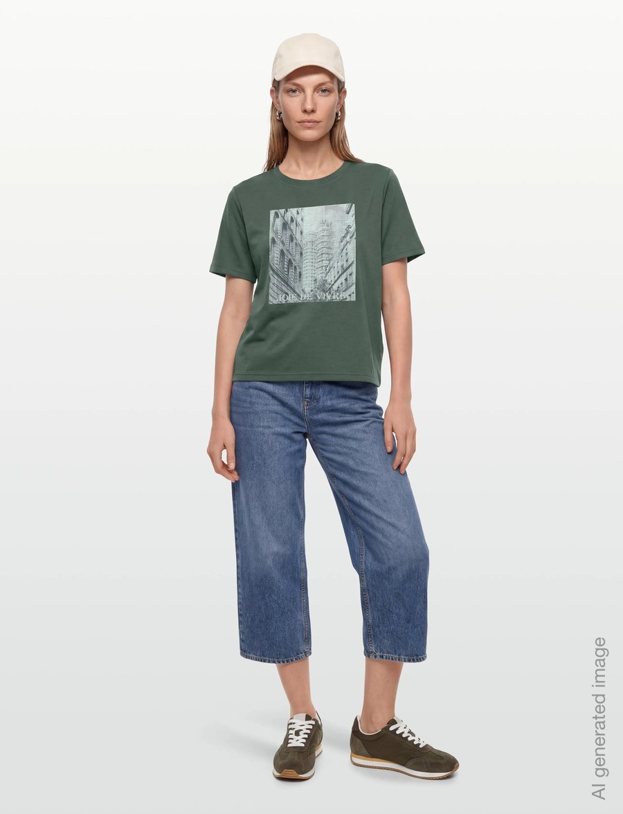 FREE/QUENT - FQMALAK-TEE - t-särgid - dark forest w. black - 0