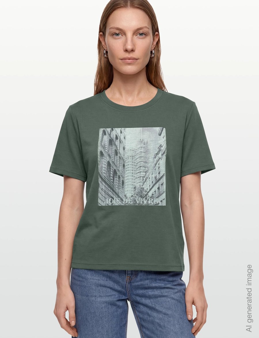 FREE/QUENT - FQMALAK-TEE - t-särgid - dark forest w. black - 3