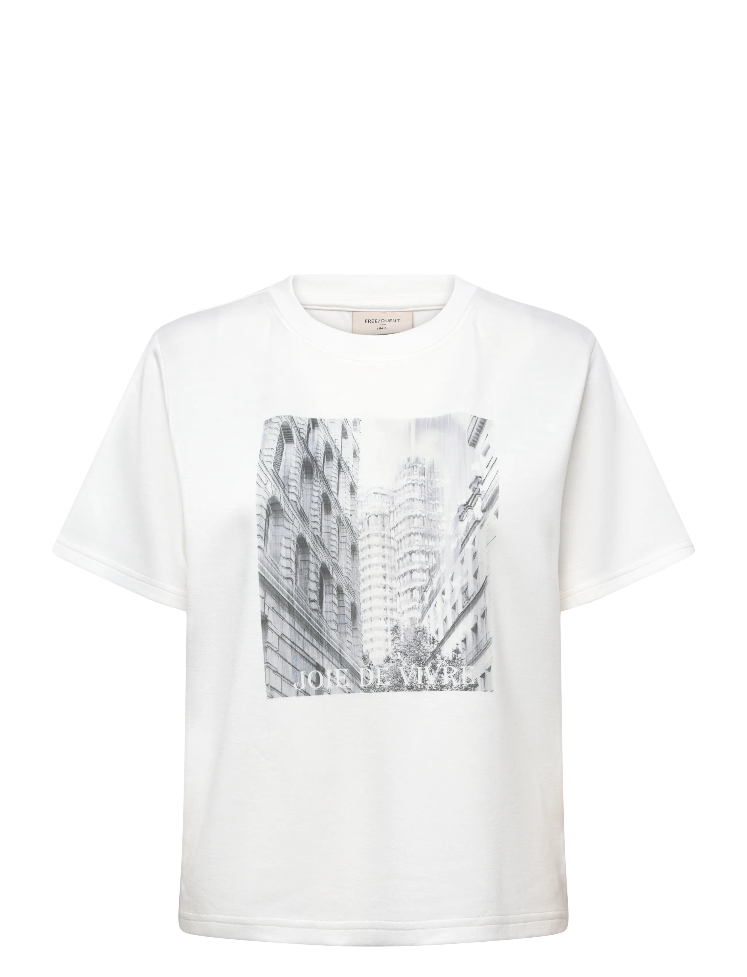 FREE/QUENT FQMALAK-TEE - FREE|QUENT - STAR OFF-WHITE W. BLACK / white