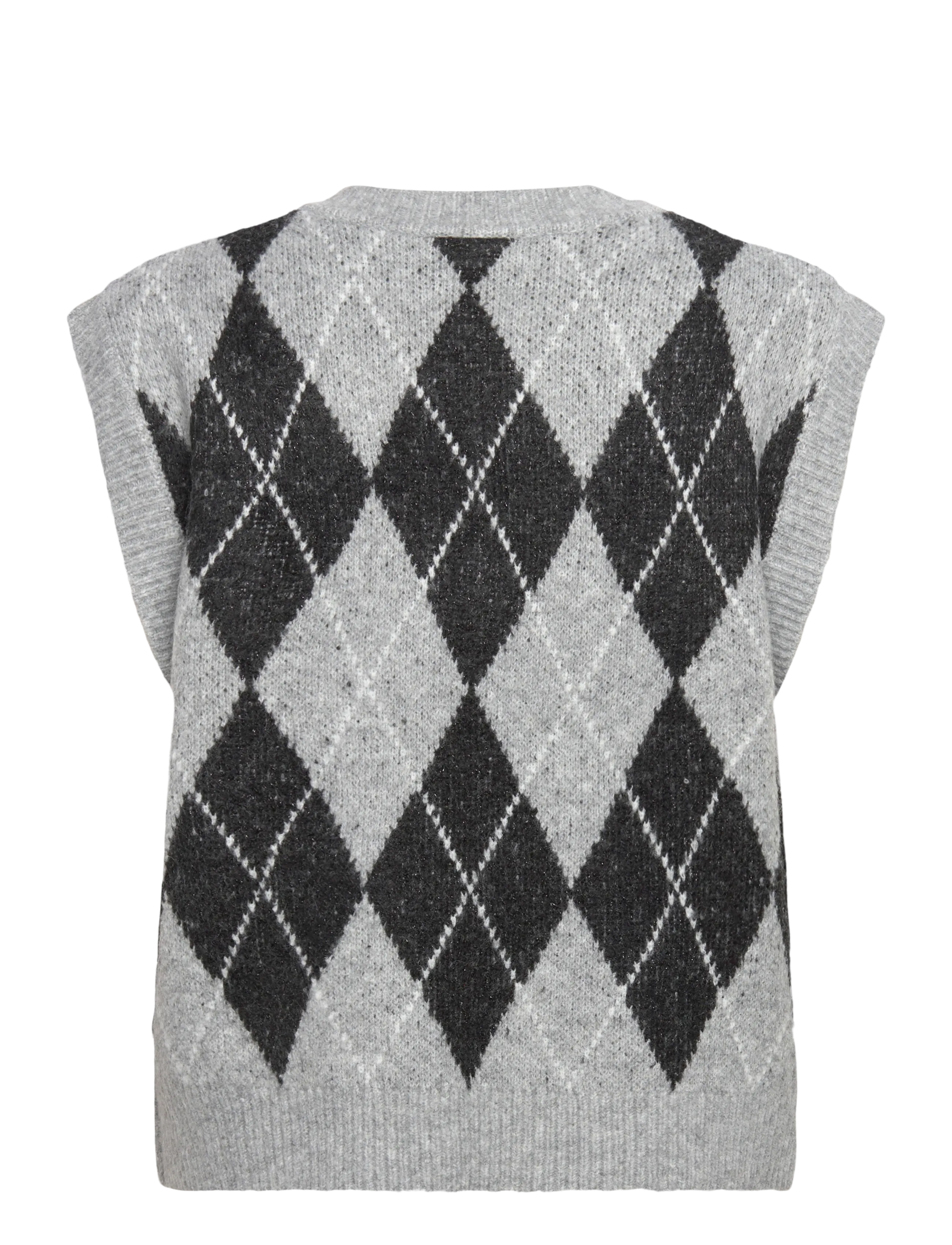 FREE/QUENT - FQVESPER-WAISTCOAT - medium grey mel. w. black - 1
