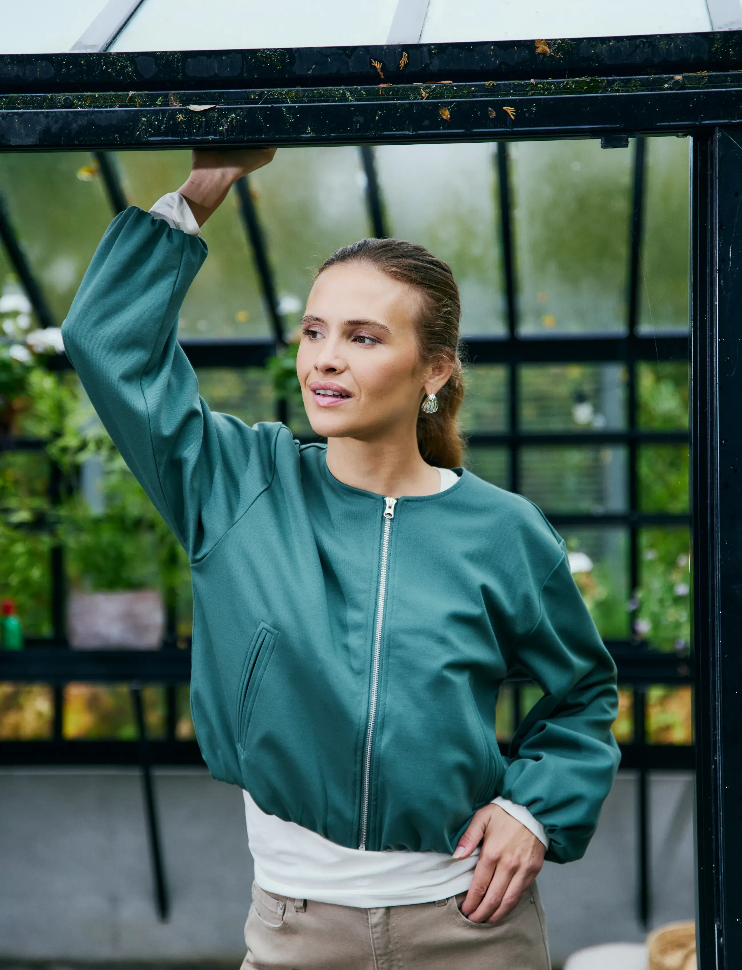 FREE/QUENT FQNANNI-JACKET - Bomber jakid - DARK FOREST / khaki/green