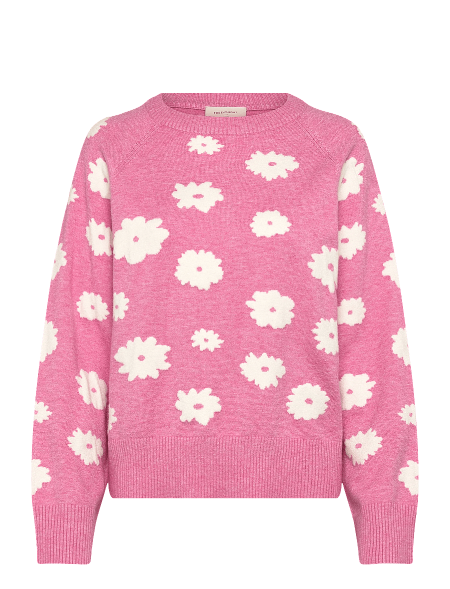 FREE/QUENT - FQALPI-PULLOVER - stickade tröjor - wild orchid ml w star off-whit - 1