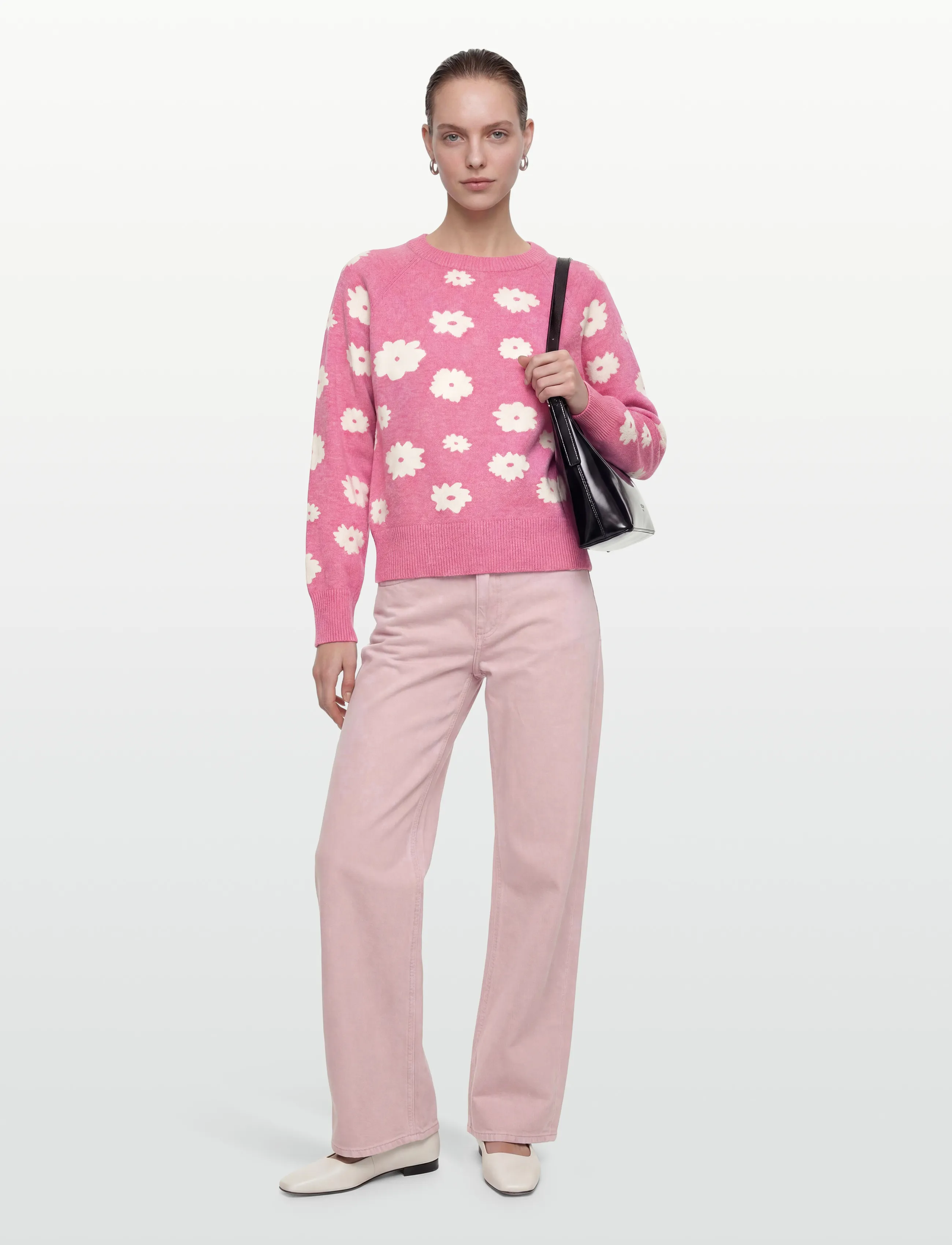 FREE/QUENT - FQALPI-PULLOVER - strikkegensere - wild orchid ml w star off-whit - 0