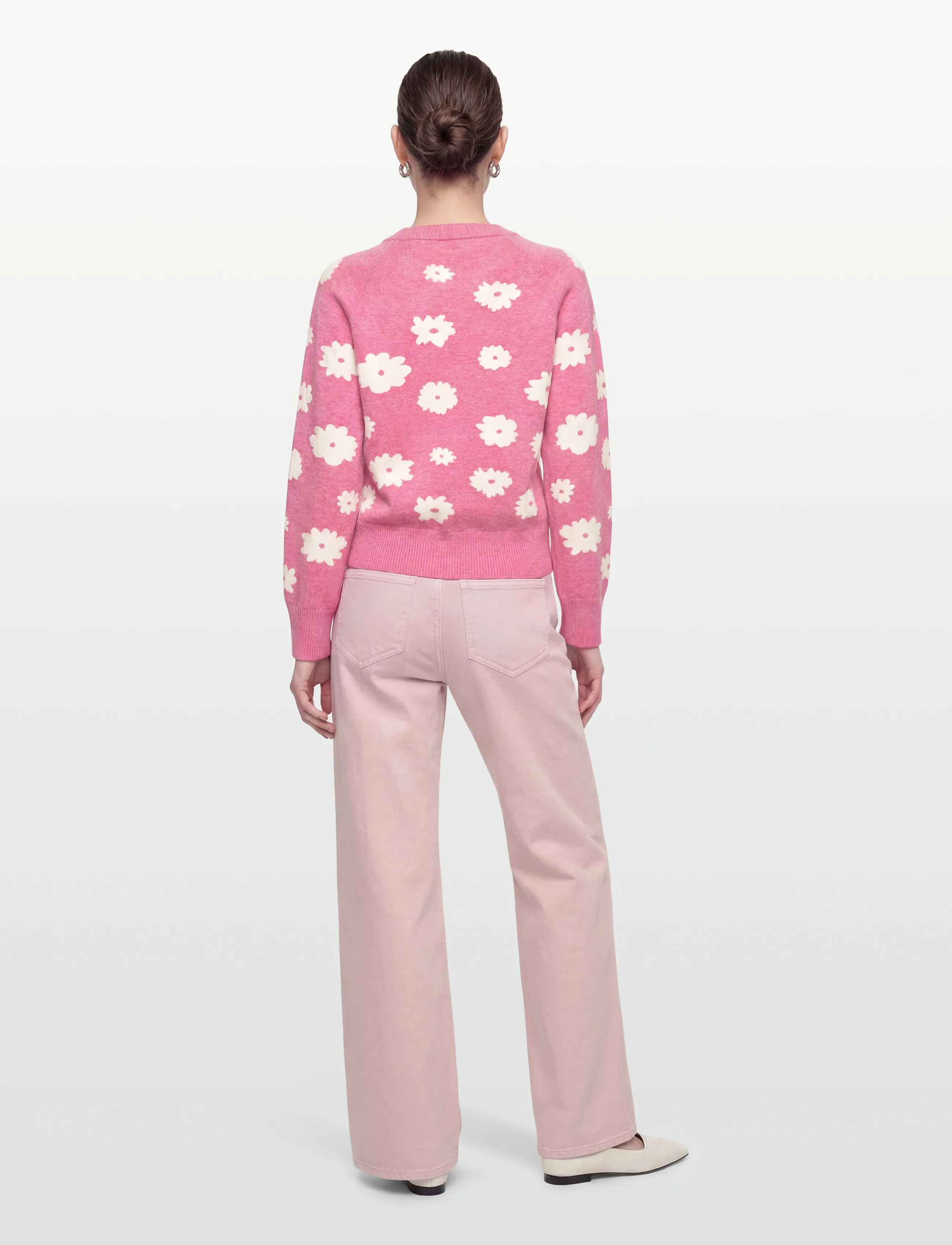 FREE/QUENT - FQALPI-PULLOVER - strikkegensere - wild orchid ml w star off-whit - 4