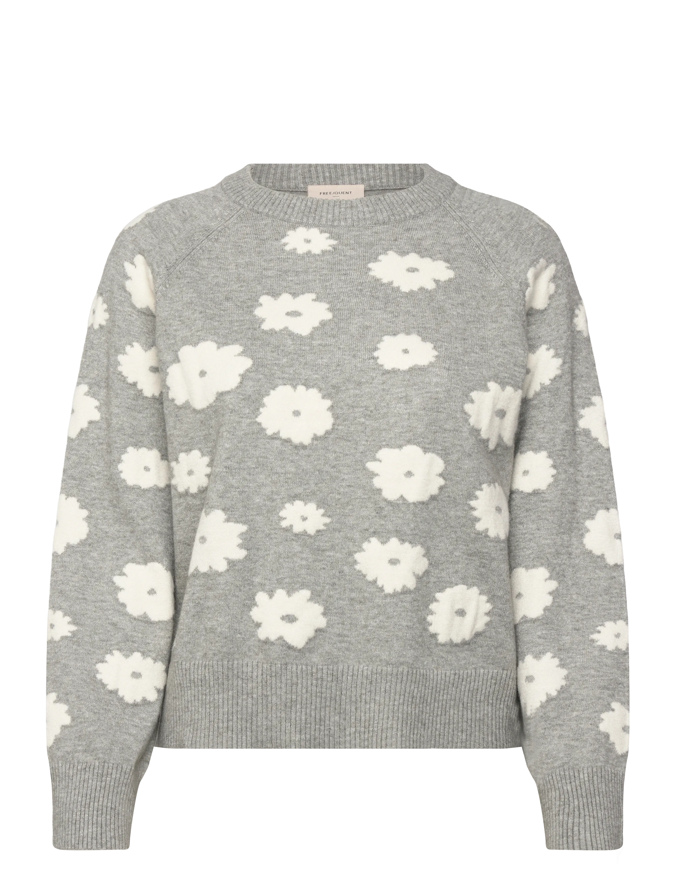 FREE/QUENT FQALPI-PULLOVER - Strickmode - L. GREY MEL. W. STAR OFF-WHITE / grey