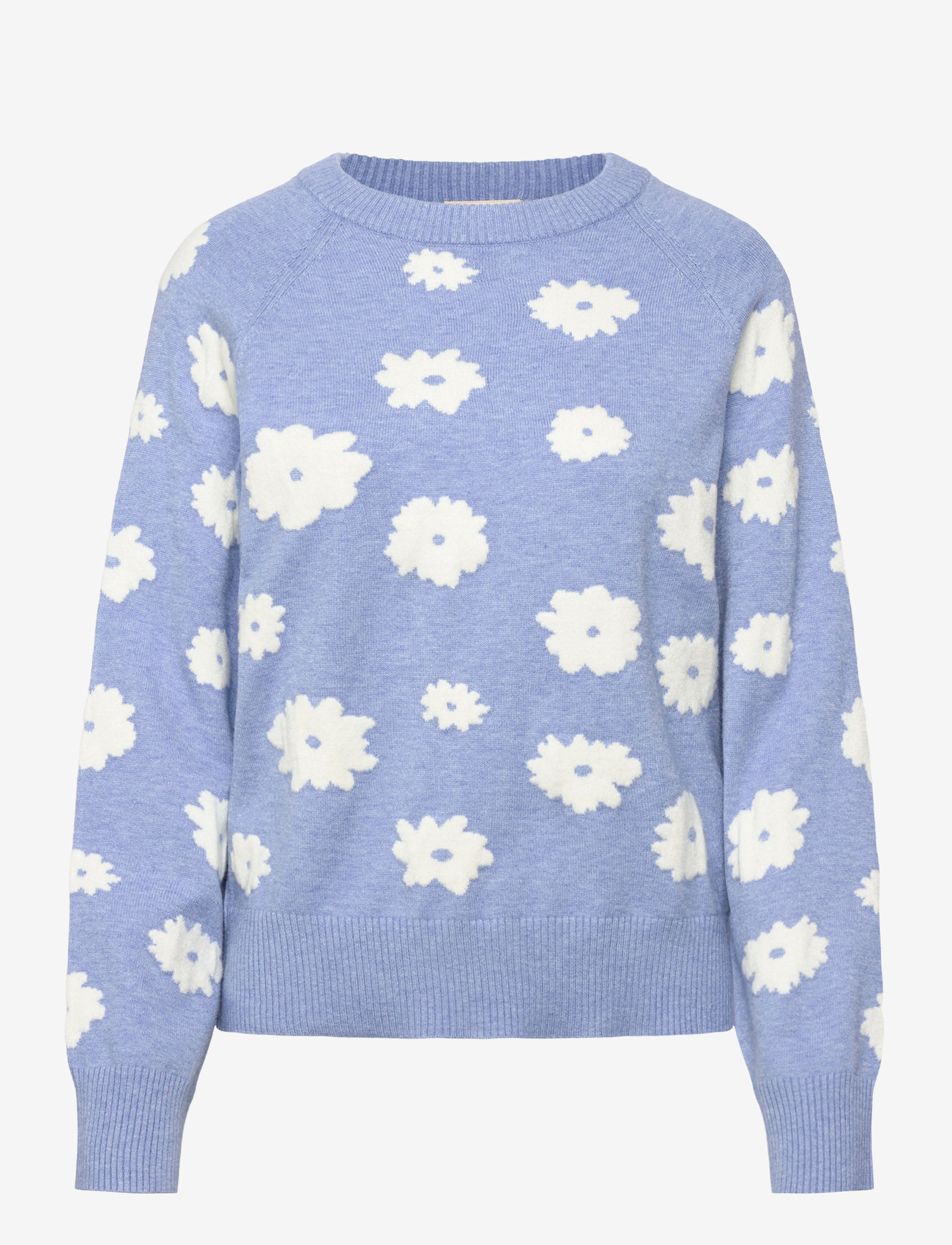 FREE/QUENT - FQALPI-PULLOVER - stickade tröjor - vista blue ml w star off-white - 0