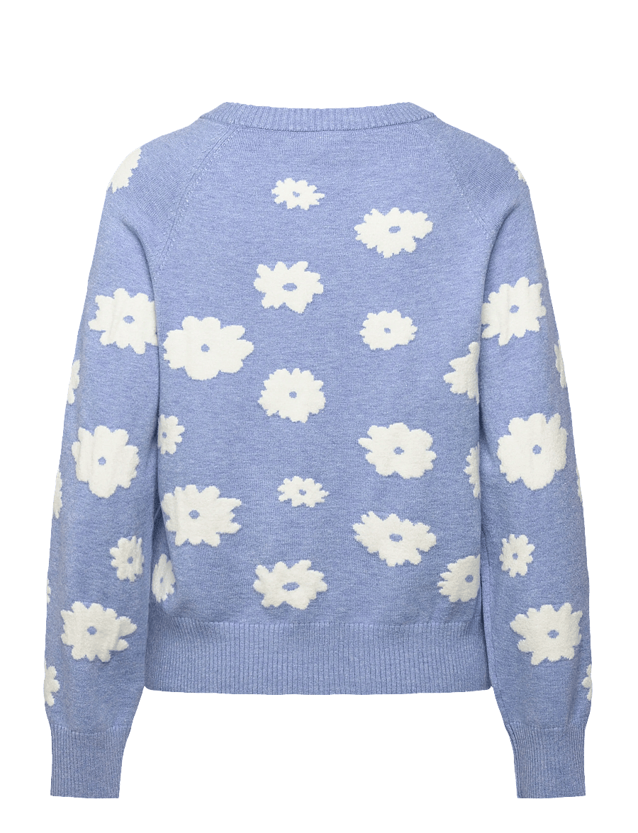 FREE/QUENT - FQALPI-PULLOVER - pullover - vista blue ml w star off-white - 2