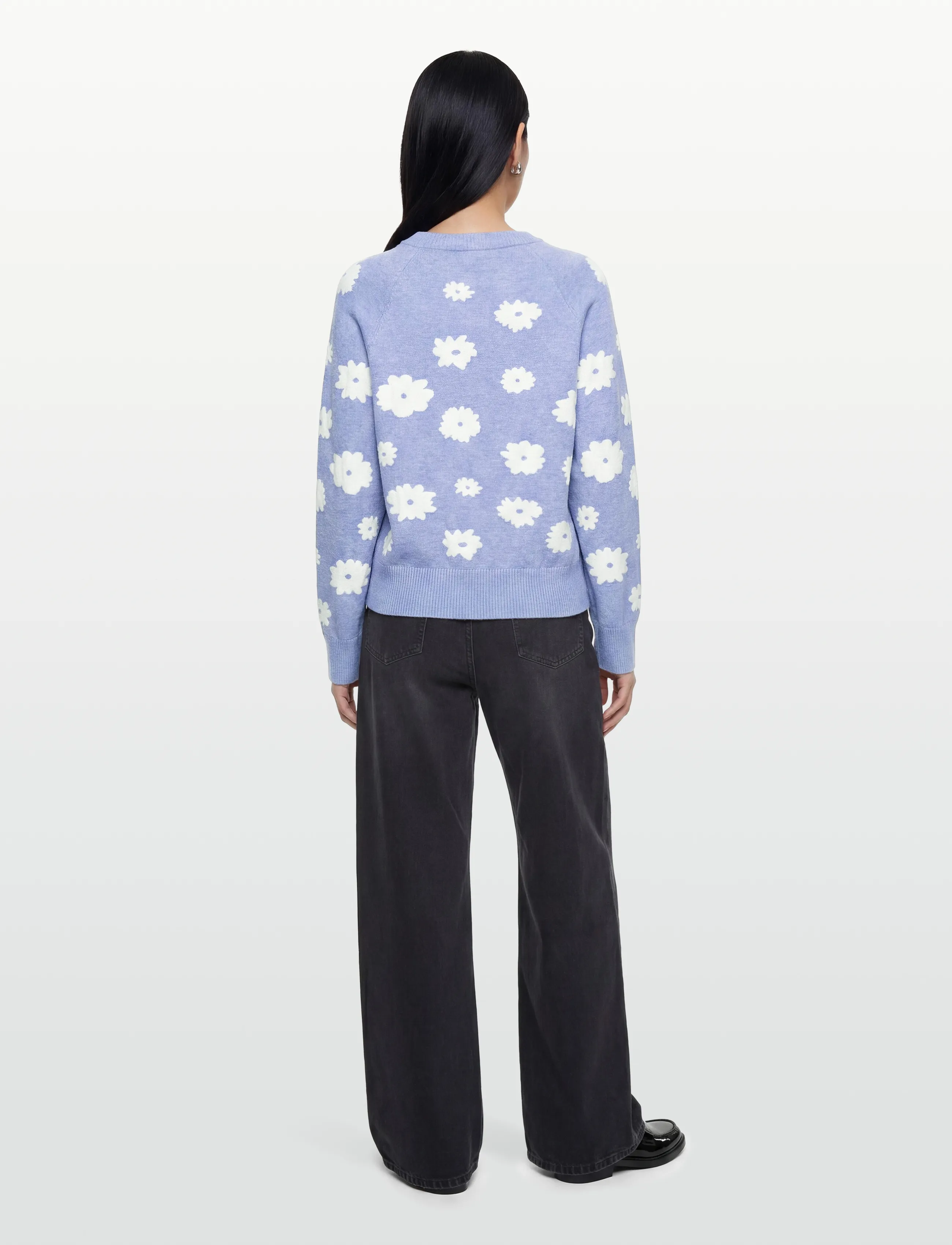 FREE/QUENT - FQALPI-PULLOVER - striktrøjer - vista blue ml w star off-white - 4