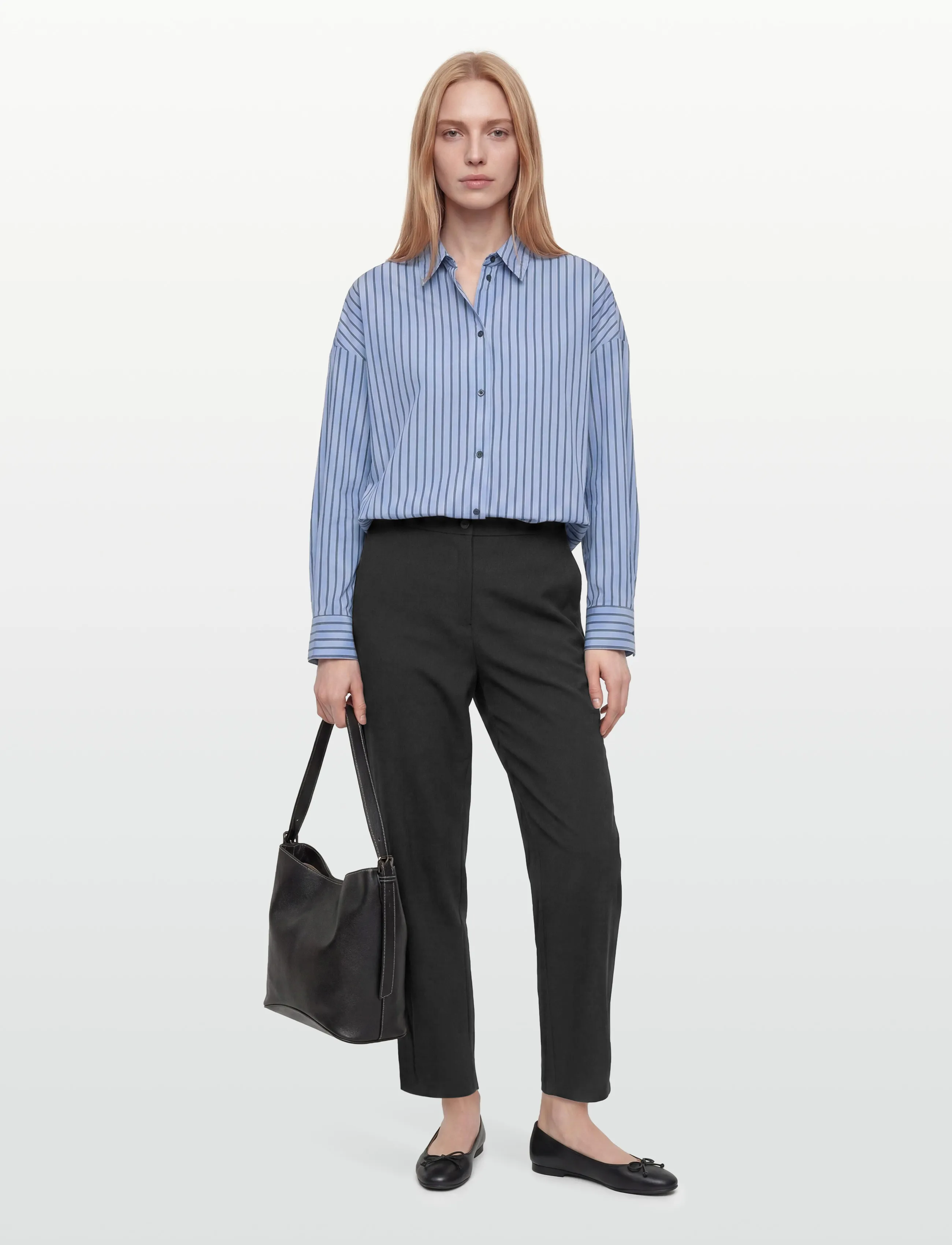 FREE/QUENT FQCAIA-PANTS - Barrel püksid - BLACK / black