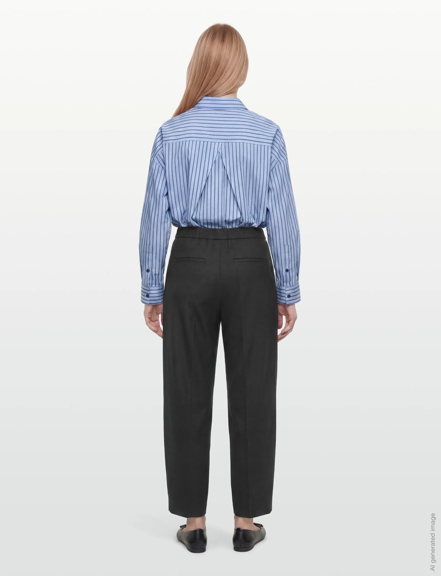FREE/QUENT - FQCAIA-PANTS - hosen mit geradem bein - black - 4