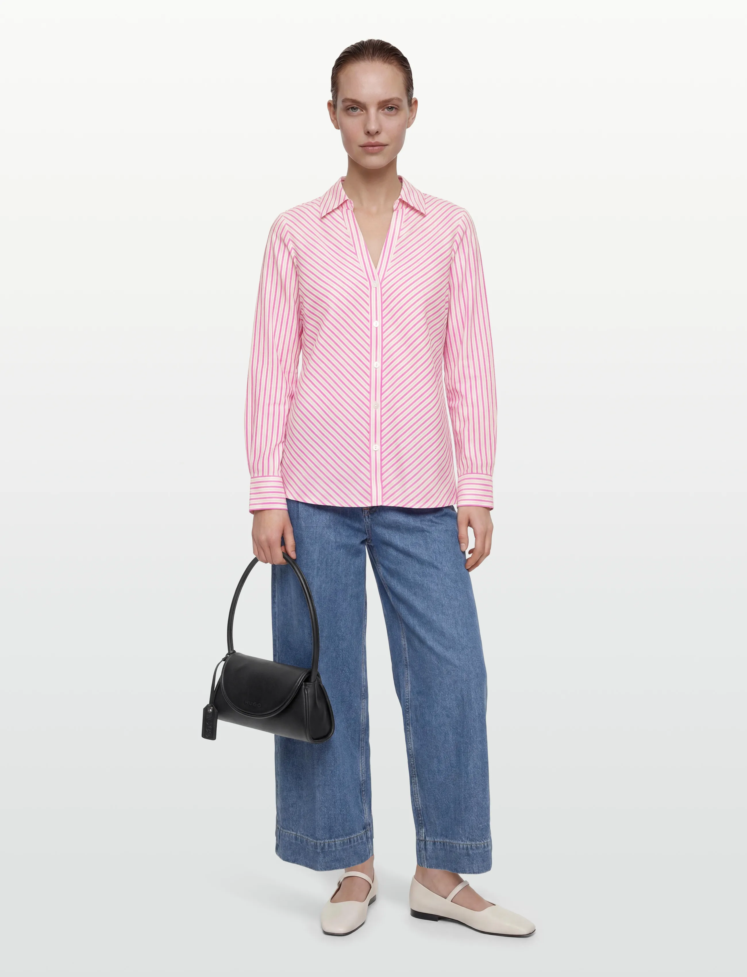 FREE/QUENT - FQKIMMI-SHIRT - langærmede skjorter - star off-white w. wild orchid - 0