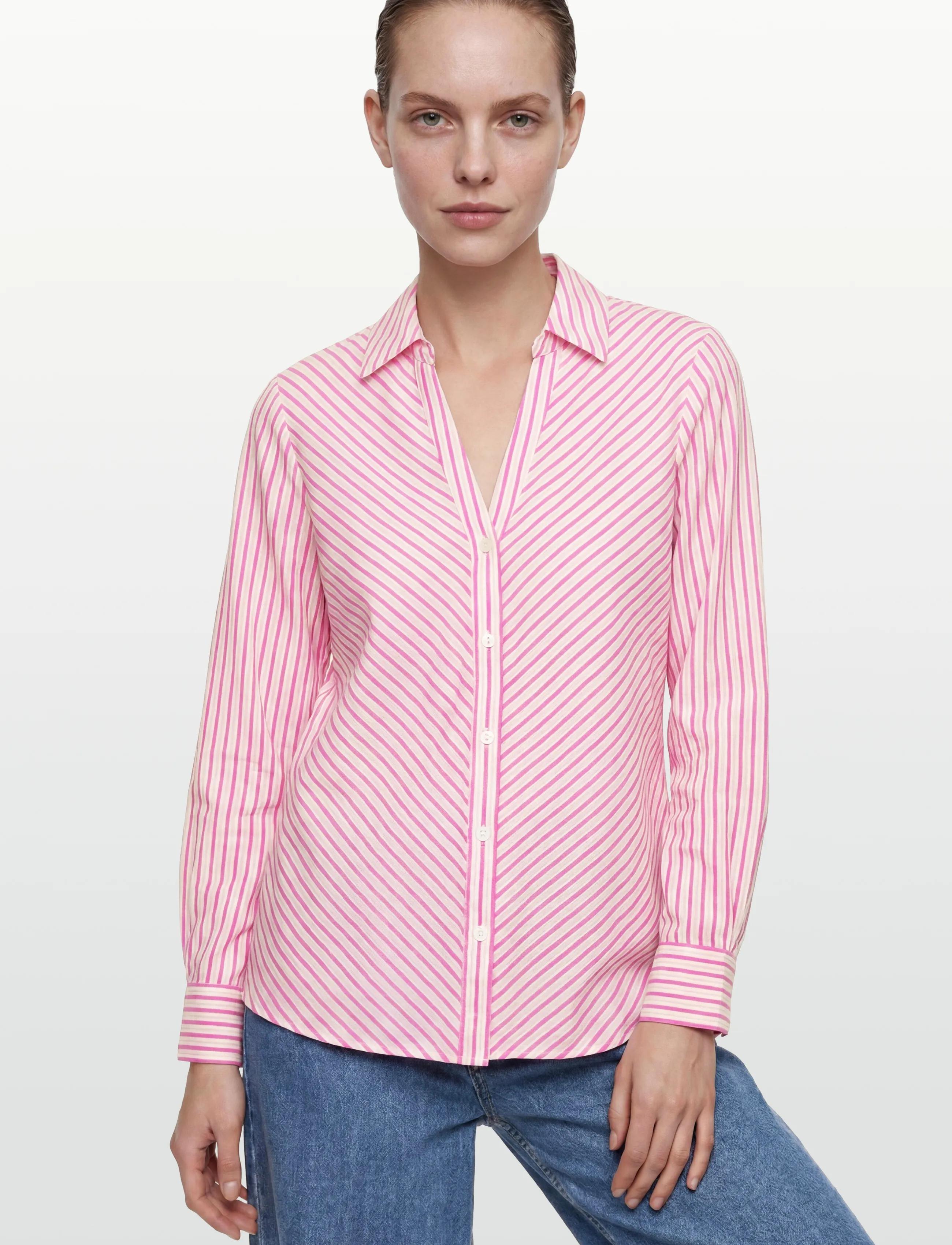 FREE/QUENT - FQKIMMI-SHIRT - langærmede skjorter - star off-white w. wild orchid - 3