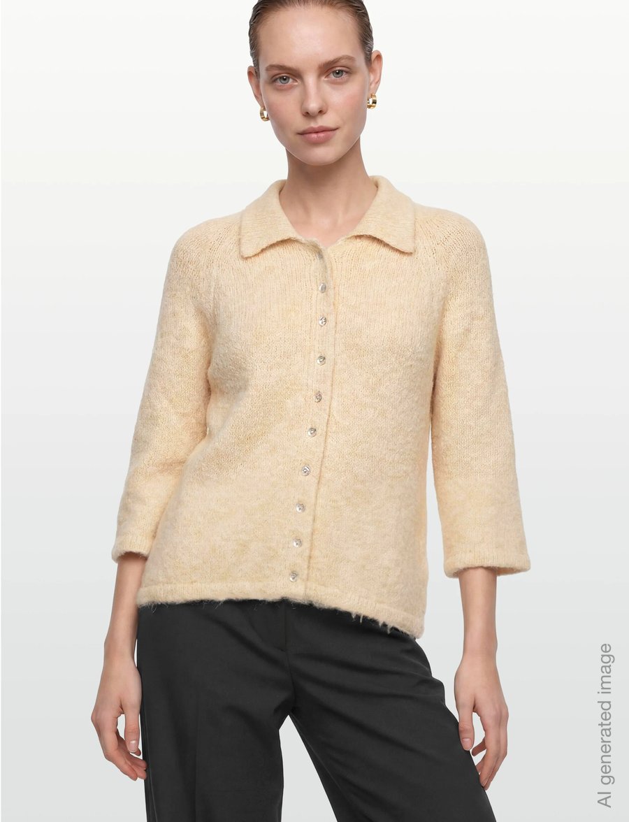 FREE/QUENT - FQGRSLULU-CARDIGAN - strickjacken - moonbeam melange - 3