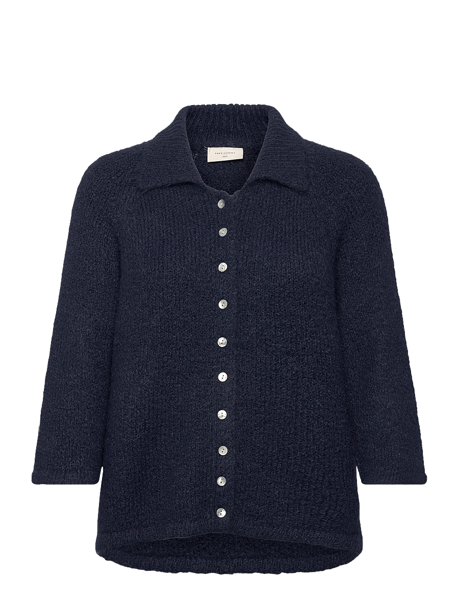 FREE/QUENT - FQGRSLULU-CARDIGAN - kardiganid - navy blazer melange - 1