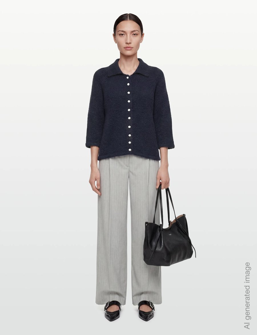 FREE/QUENT - FQGRSLULU-CARDIGAN - kardiganid - navy blazer melange - 0
