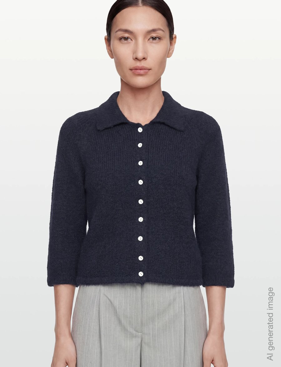 FREE/QUENT - FQGRSLULU-CARDIGAN - kardiganid - navy blazer melange - 3