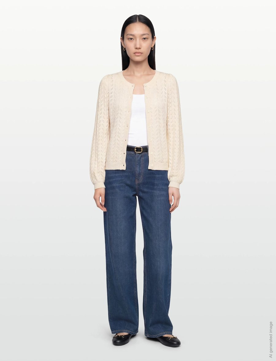 FREE/QUENT - FQCLARRY-CARDIGAN - peysur - moonbeam - 0