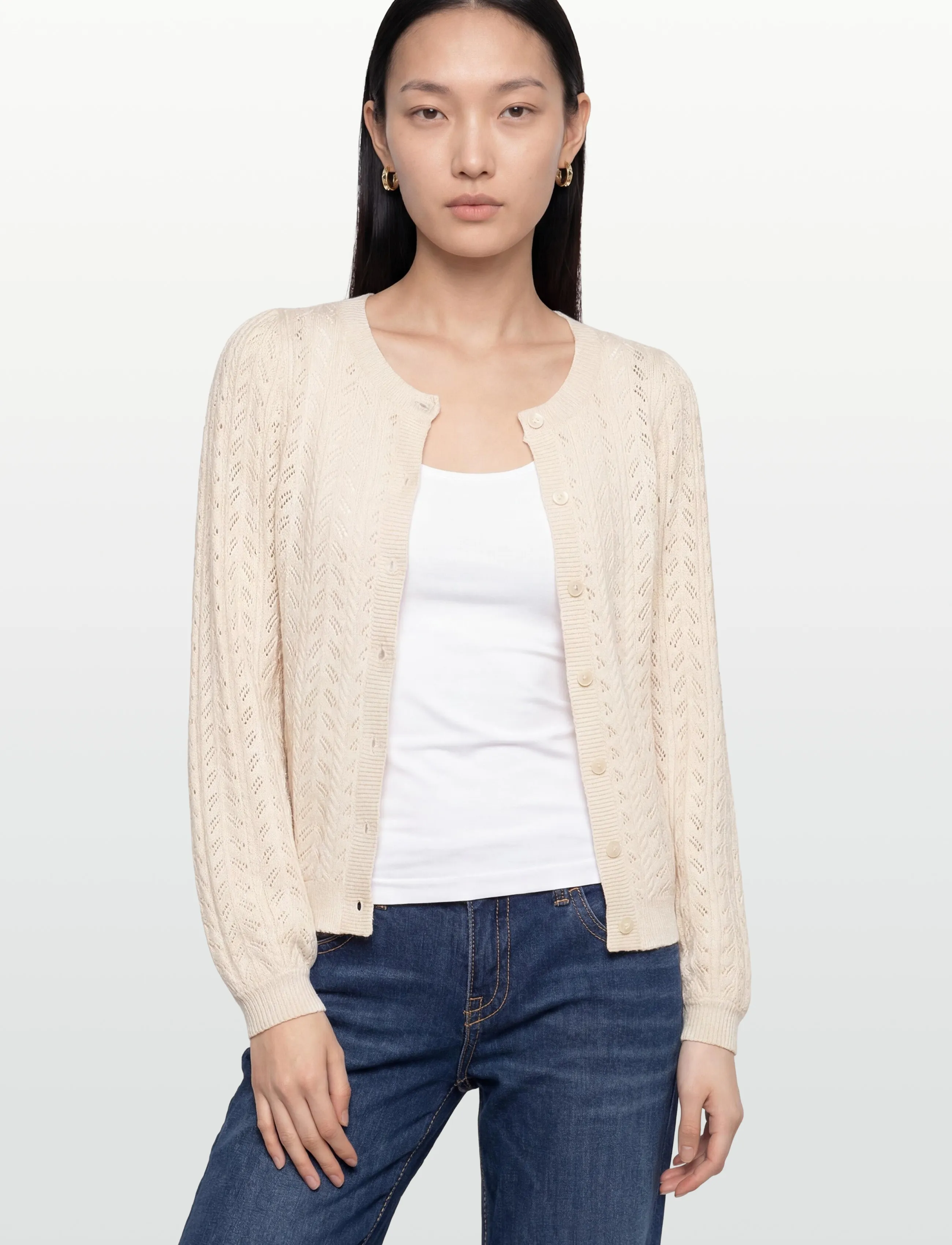 FREE/QUENT - FQCLARRY-CARDIGAN - peysur - moonbeam - 3