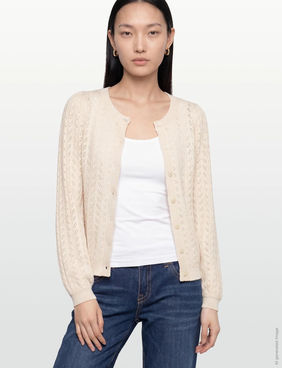 FREE/QUENT - FQCLARRY-CARDIGAN - peysur - moonbeam - 3
