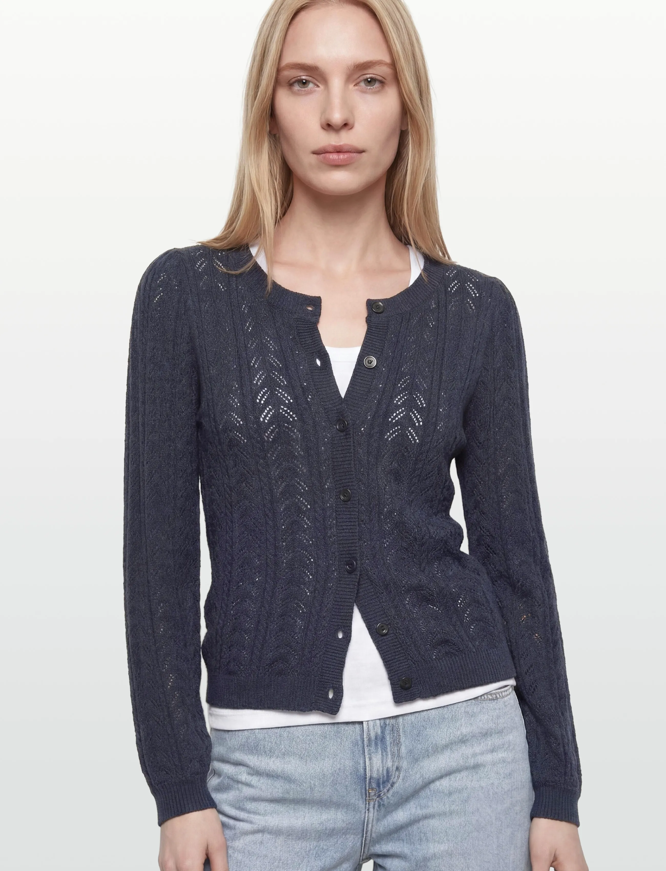FREE/QUENT - FQCLARRY-CARDIGAN - cardigans - navy blazer - 3