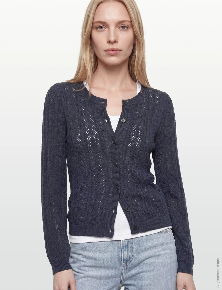 FREE/QUENT - FQCLARRY-CARDIGAN - cardigans - navy blazer - 3