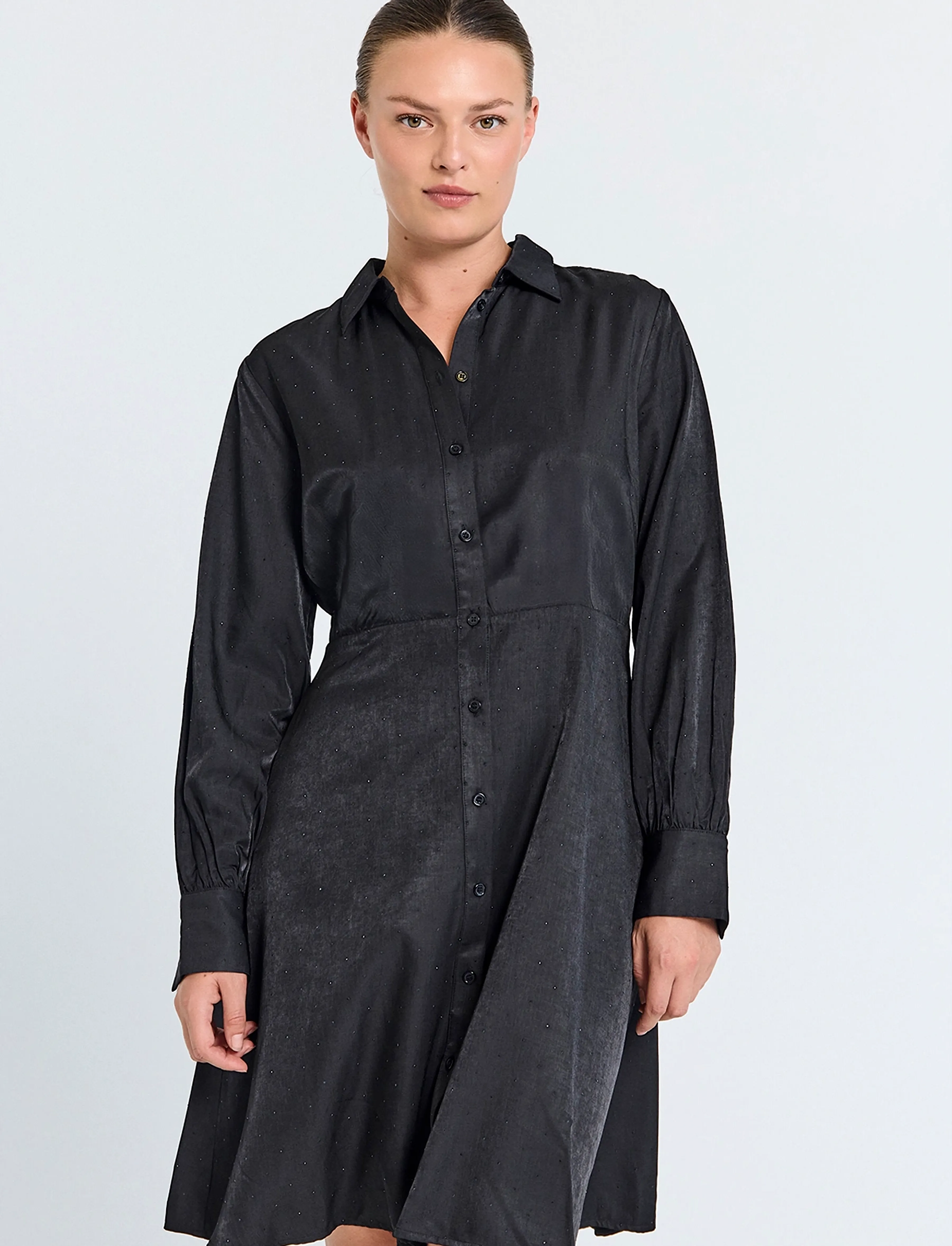 FREE/QUENT - FQHILDA-DRESS - robes chemises - black - 3