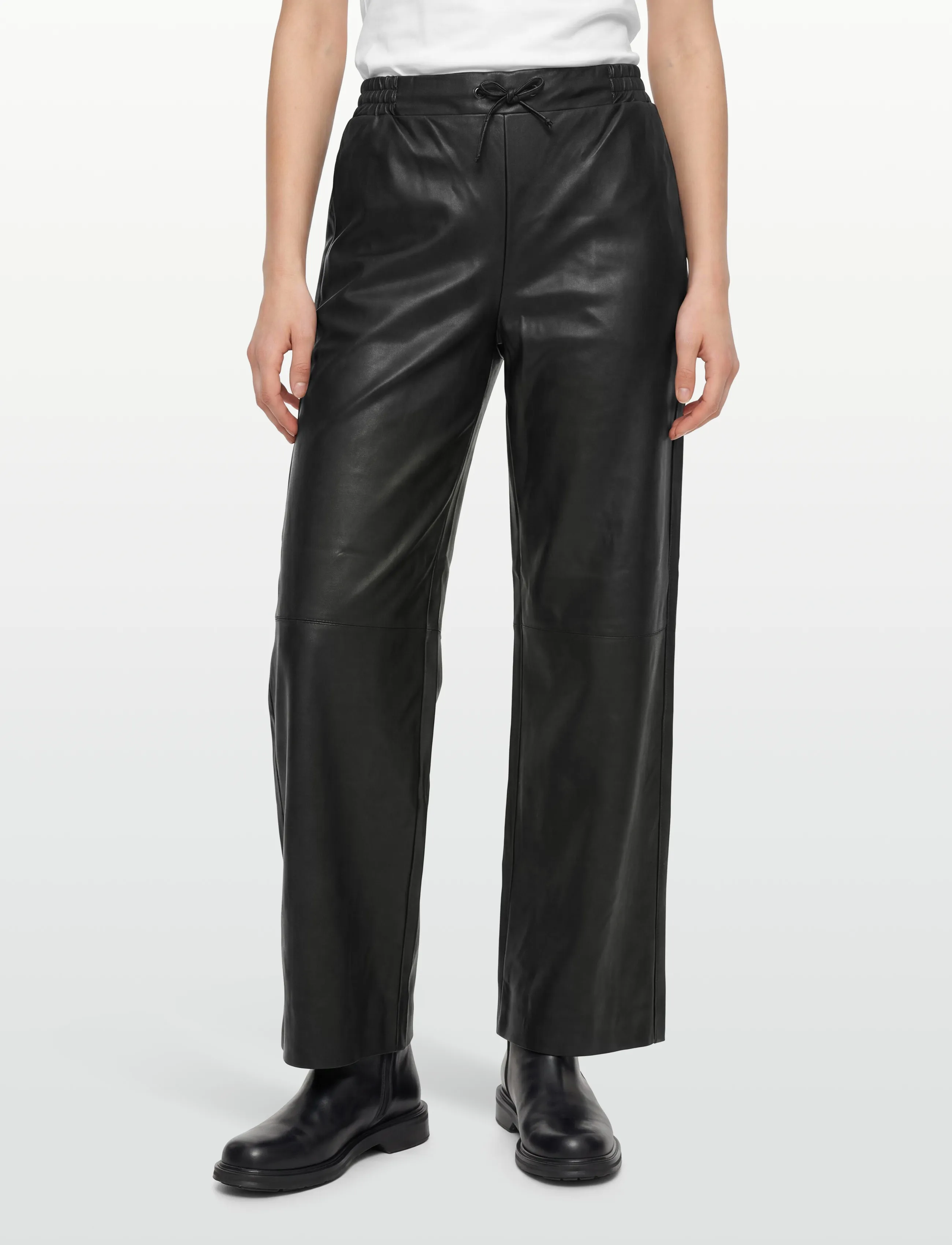 FREE/QUENT - FQVEGGY-PANTS - læderbukser - black - 3