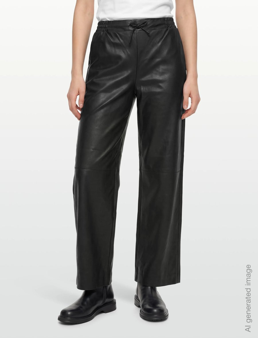 FREE/QUENT - FQVEGGY-PANTS - lederhosen - black - 3