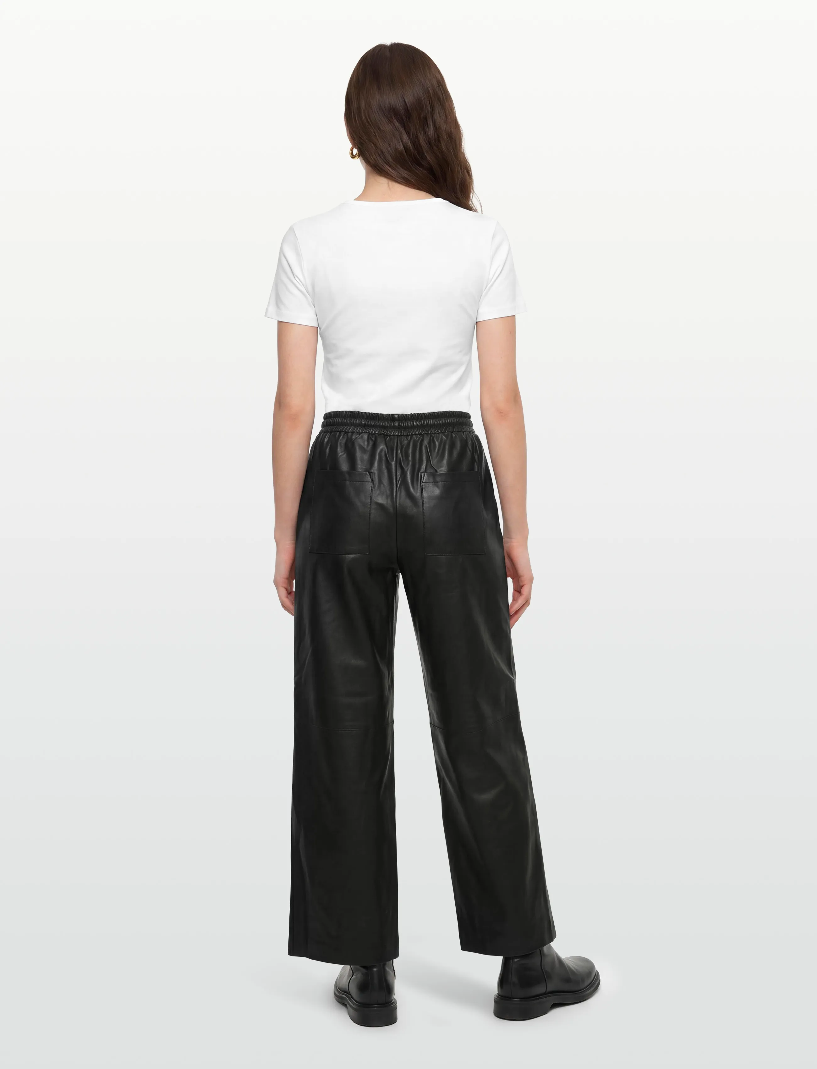 FREE/QUENT - FQVEGGY-PANTS - læderbukser - black - 4